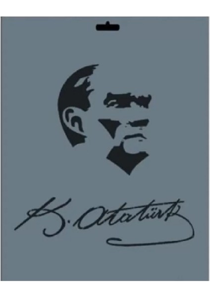 2 Adet Birden Kemal Atatürk Imzası ve Silüeti Stencil Süsleme Kalıbı fiyatları