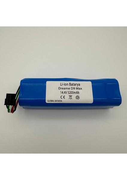 GLOBAL BATARYA Dreame D9 Max Akıllı Robot Süpürge Bataryası 14.4V 5200MAH Pil