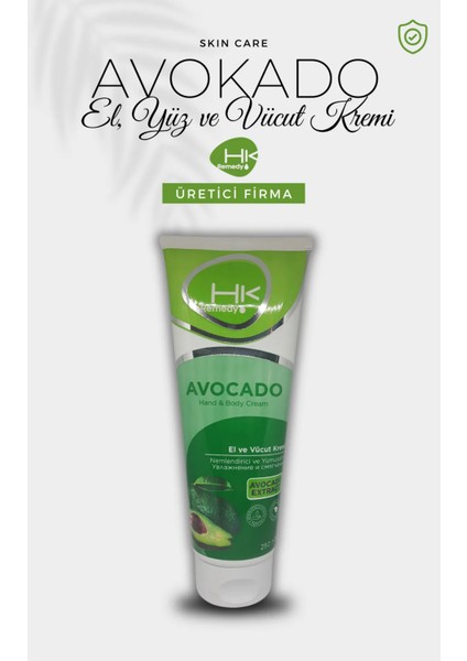 Avokado El Yüz Ve Vücut Kremi 250 Ml