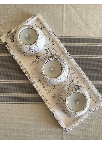 Mum El Yapımı 3'lü Set,Mumluk,Dekoratif Mumluk,Tealight Mumluk,Hediyelik Eşya modelleri