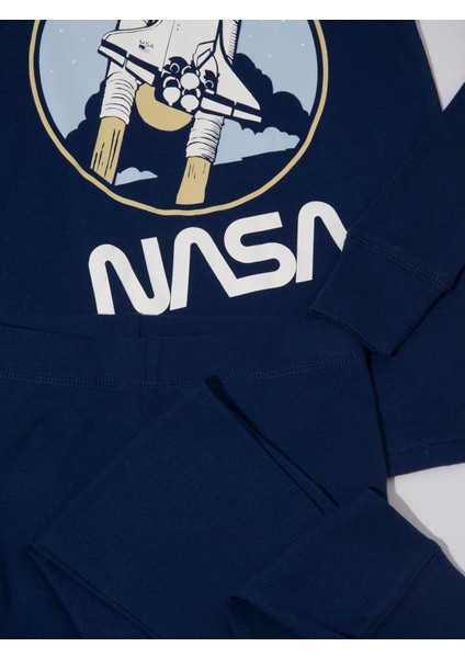 Erkek Çocuk Nasa Grafikli Pijama Takımı