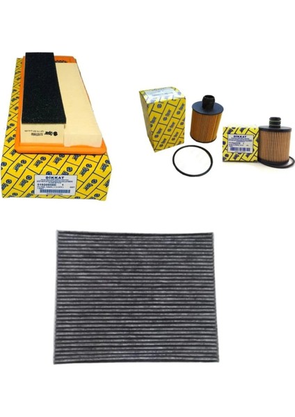 Fiat Punto Euro 5- 1.3 Jtd Filtre Bakım Seti Pipetli Kağıt Mazot Filtresi Krbn 3LÜ-OTODEPOSUSET4545F