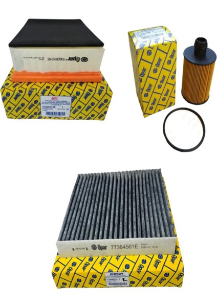 Fiat Linea 1.6 Jtdm Filtre Bakım Seti 2008-2019 Model 103 Bg Karbon 3lü-