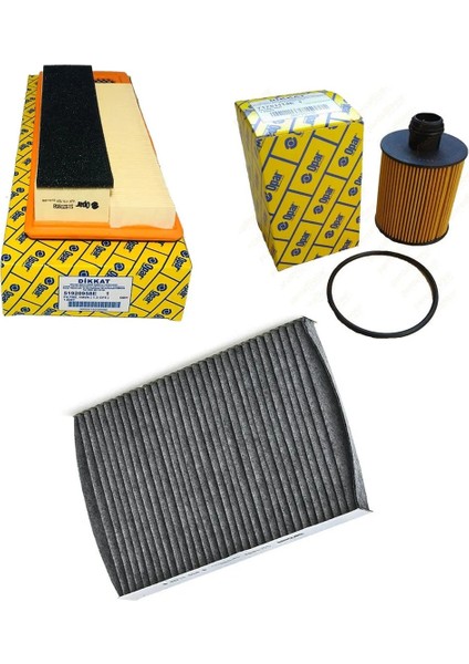 Fiat Panda Euro 4 1.3 Jtd Multijet Filtre Bakım Set 2006-2013 Krbn 3LÜ-OTODEPOSUSET5858F