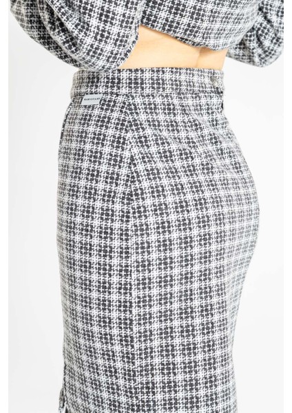 Siyah Desenli Jakar Mini Etek 2281 fırsatları