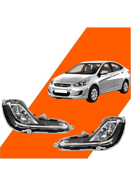 Parcafix Hyundai Accent Blue Sağ ve Sol Ön Sis Farı Lambası Takım 2011-2018 Uyumlu