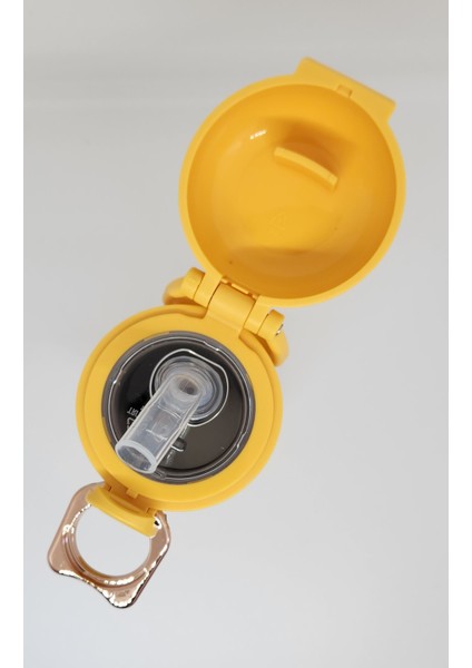 XS 0101 400 ml Kedi Pipetli Çelik Termos Sarı modelleri