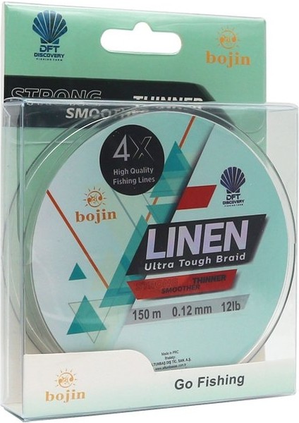 Bojin 4x Linen Ip Misina 0.12 mm 150 M Yeşil