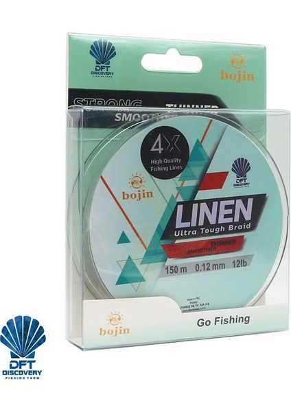 Bojin 4x Linen Ip Misina 0.12 mm 150 M Yeşil