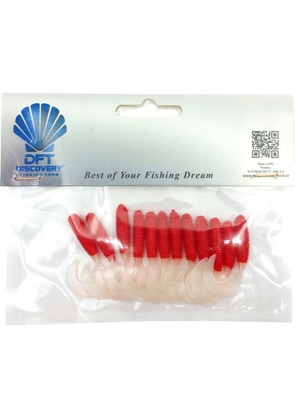 Yumuşak Yem 5cm 1,2g R:114 Kırmızı Beyaz 1/12 modelleri
