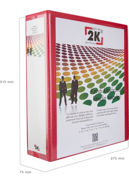 Pvc 4D Halkalı Klasör Kırmızı 7 cm Sırt modelleri