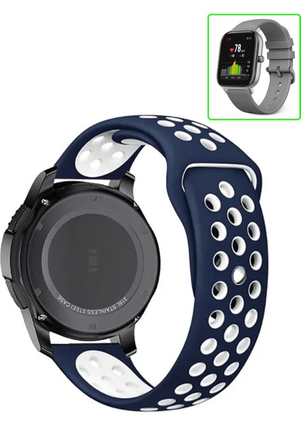 Amazfit Gts Gts2 Gts3 Gts4 Akıllı Saat Uyumlu Kordon Delikli Desenli Silikon Kayış