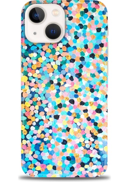 iPhone 13 Kılıf Hd Baskılı - Renkli Benekler