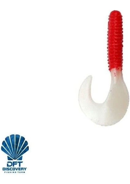 Yumuşak Yem 6 cm 2 g R:114 Kırmızı-Beyaz 1/10