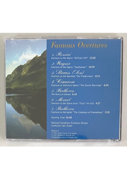 Famous Overtures CD (Orjinal Dönem Baskı)