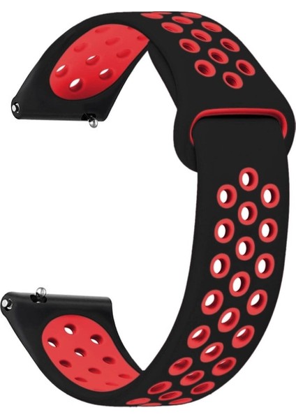 Amazfit Gtr 42MM Akıllı Saat Uyumlu Kordon Delikli Desenli Silikon Kayış