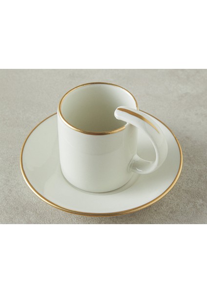 Classy Porselen 12 Parça 6 Kişilik Kahve Fincan Takımı 70 ml Gold