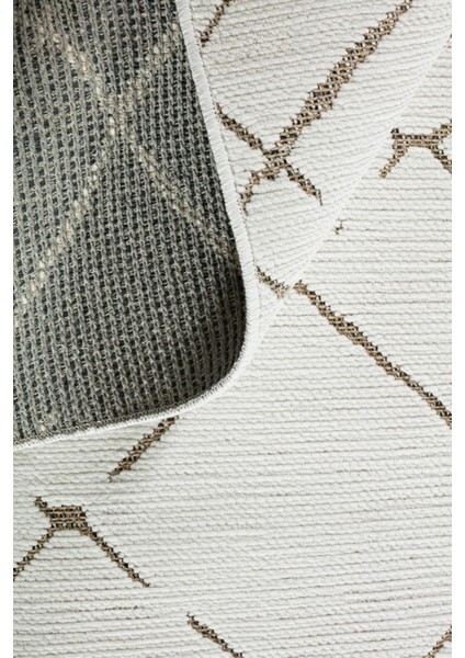 Garden 8207 Beyaz Yıkanabilir Kesme Yolluk Koridor Halısı Kaymaz Çocuk Odası Halı Kilim fırsatları