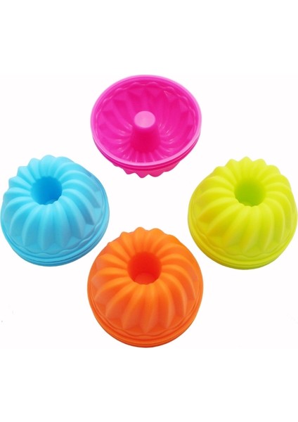 12 Parça Silikon Pastası Muffin Cup Donut Mold (Yurt Dışından)