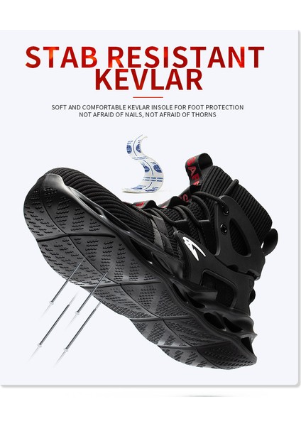 Çelik Toe Güvenlik Iş Botları Kumaş Nefes Alabilir Üst Süper Işık Pu Sole (Yurt Dışından) fırsatları