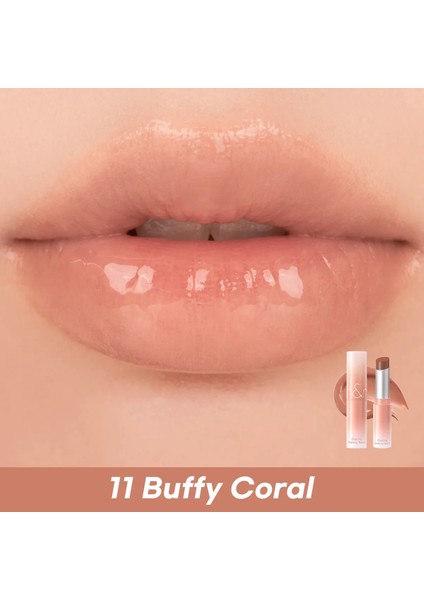 Vegan Glasting Melting Dusty On The Nude Nemlendirici Cam Görünüm Sağlayan Dudak Balmı - 11 Buffy Coral