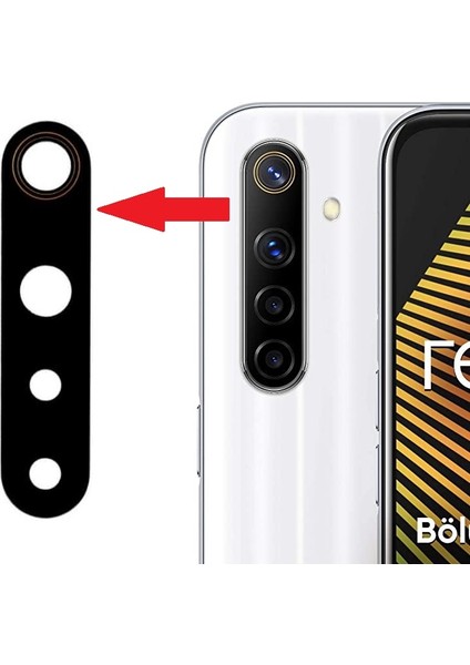 Realme 6i Uyumlu Kamera Lensi Camı RMX2040
