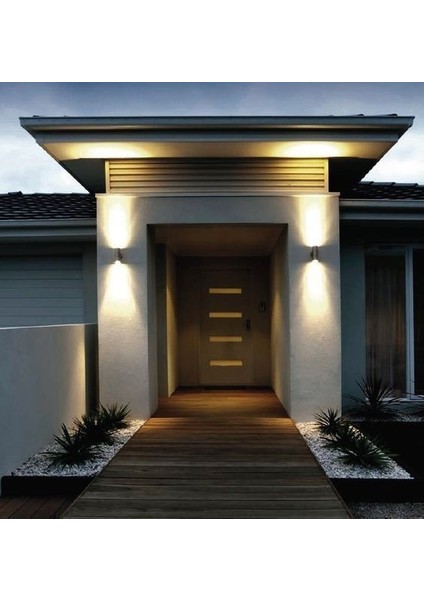 Beyaz Işık Ledli Modern Tasarım Çift Yönlü Iç ve Dış Mekan Aplik, Bahçe, Balkon, Kamelya Teras Aplik fırsatları