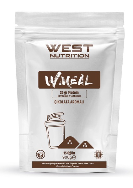 Wmeal Öğün Tozu 900 gr 15 Öğün Çikolata