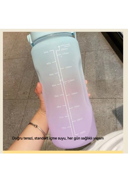 2000ML Büyük Kapasiteli Spor Su Şişesi (Yurt Dışından)