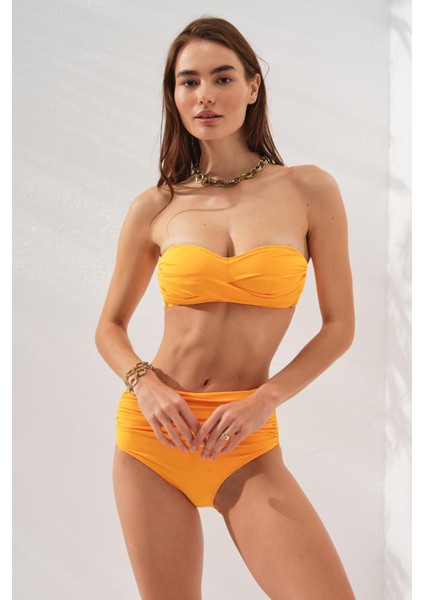 Anna Soft Straplez Bikini Takım Sarı 231239