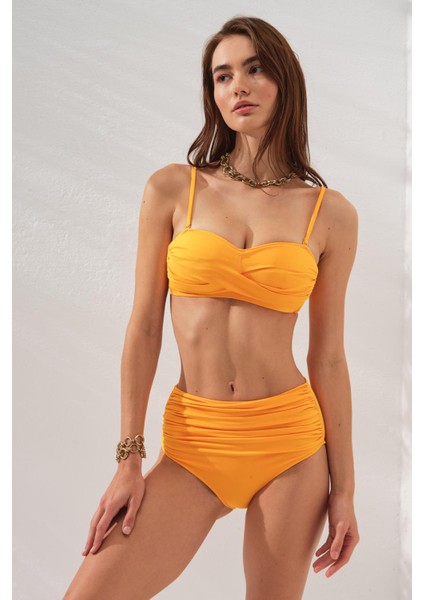 Anna Soft Straplez Bikini Takım Sarı 231239