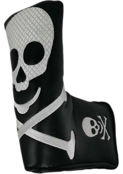 Dayanıklı Su Geçirmez Golf Golf Sopası Kılıfı Kafatası Desen Bıçak Atıcı Kadın Erkek Düz Siyah (Yurt Dışından)