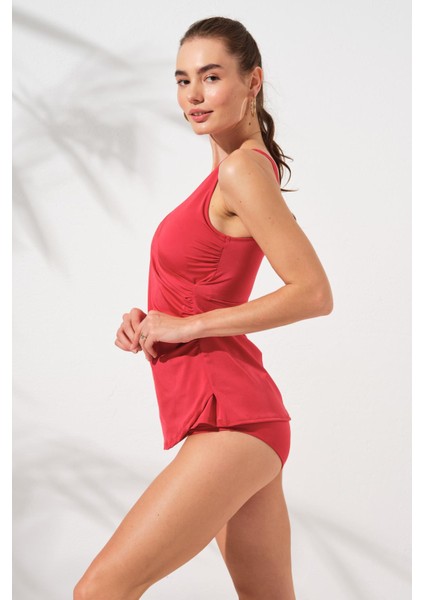 Mara Kruvaze Formlu Tankini Takım Kırmızı 231501