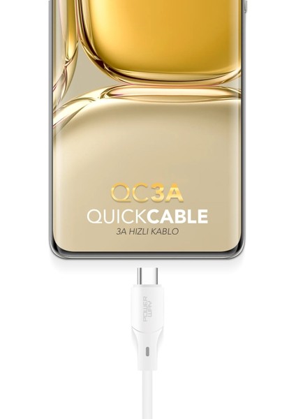 QC3A 25W Type C To USB Şarj ve Data Kablosu