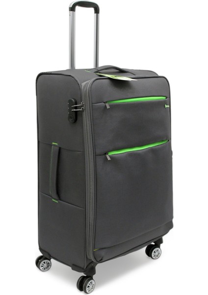 Gri Kabin (Küçük) Orta ve Büyük Boy Üçlü Carry-On Lüks Kumaş Valiz Seti ES0055 fiyatları