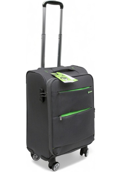 Gri Kabin (Küçük) Orta ve Büyük Boy Üçlü Carry-On Lüks Kumaş Valiz Seti ES0055 fırsatları