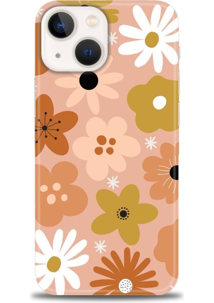 Iphone 15 Kılıf Hd Baskılı - Kahveli Çiçekler