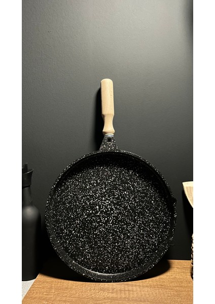 Tek Taraflı Granit Döküm Gözleme ve Izgara Tava 35 cm Derin