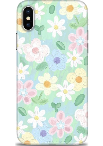 Apple iPhone x Kılıf Hd Baskılı - Çiçekk