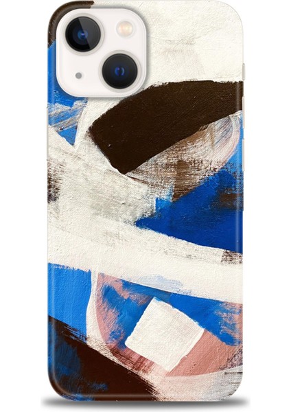 iPhone 14 Kılıf Hd Baskılı - Siyah Mavi