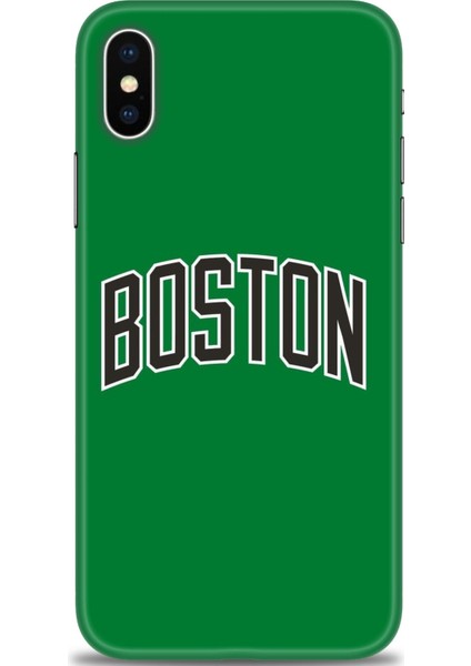 Apple iPhone x Kılıf Hd Baskılı - Boston Yeşil