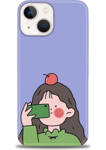 iPhone 13 Kılıf Hd Baskılı - Yeşil Kız