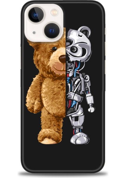 iPhone 15 Plus Kılıf Hd Baskılı - Ayı ve Iskeleti