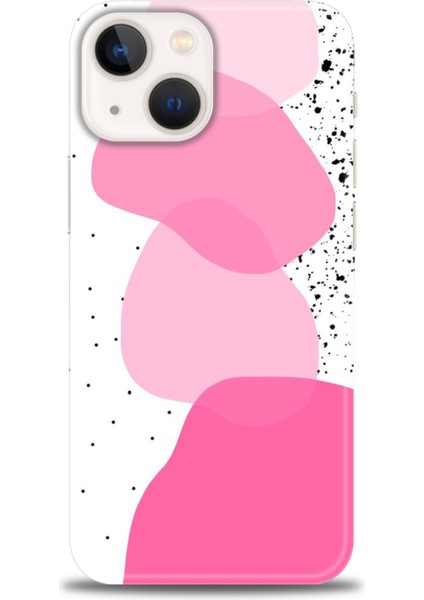 iPhone 15 Plus Kılıf Hd Baskılı - Pembe Beyaz Siyah