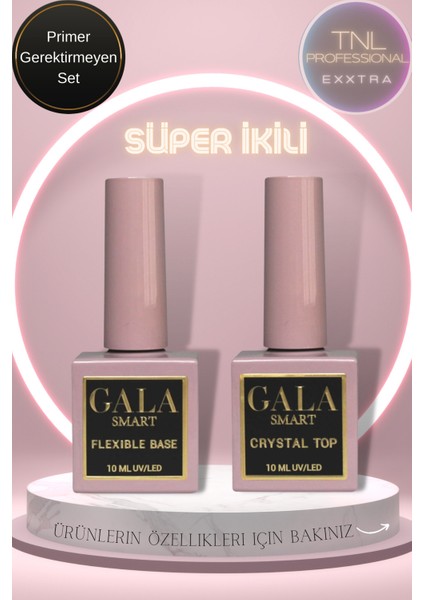 professional Tnl Exxtra Gala Smart Flexible Base Crystal Top Kalıcı Oje Protez Jel Tırnak