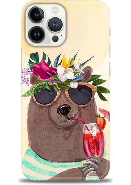 iPhone 13 Pro Kılıf Hd Baskılı - Keyifli Ayı