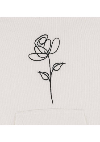 Kız Çocuk Kapüşonlu Nakışlı Kanguru Cepli Sweatshırt fırsatları