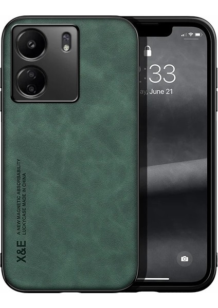 Xiaomi Redmi K70E Cilt Hissi Manyetik Çekim Cep Telefonu Kılıfı (Yurt Dışından)