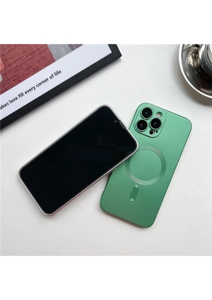 iPhone 11 Metalik Boya Manyetik Emme Cep Telefonu Kılıfı (Yurt Dışından) modelleri