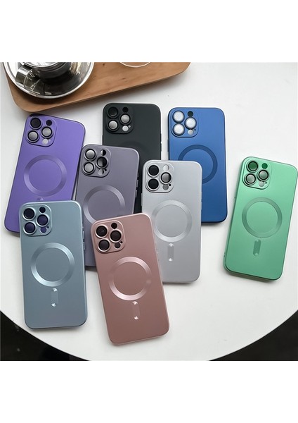 iPhone 11 Metalik Boya Manyetik Emme Cep Telefonu Kılıfı (Yurt Dışından) fırsatları